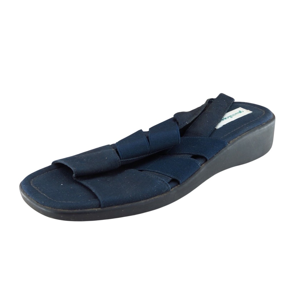 Grasshoppers Women Size 8.5 W Blue Comfort Fabric‎ Slide Sandals